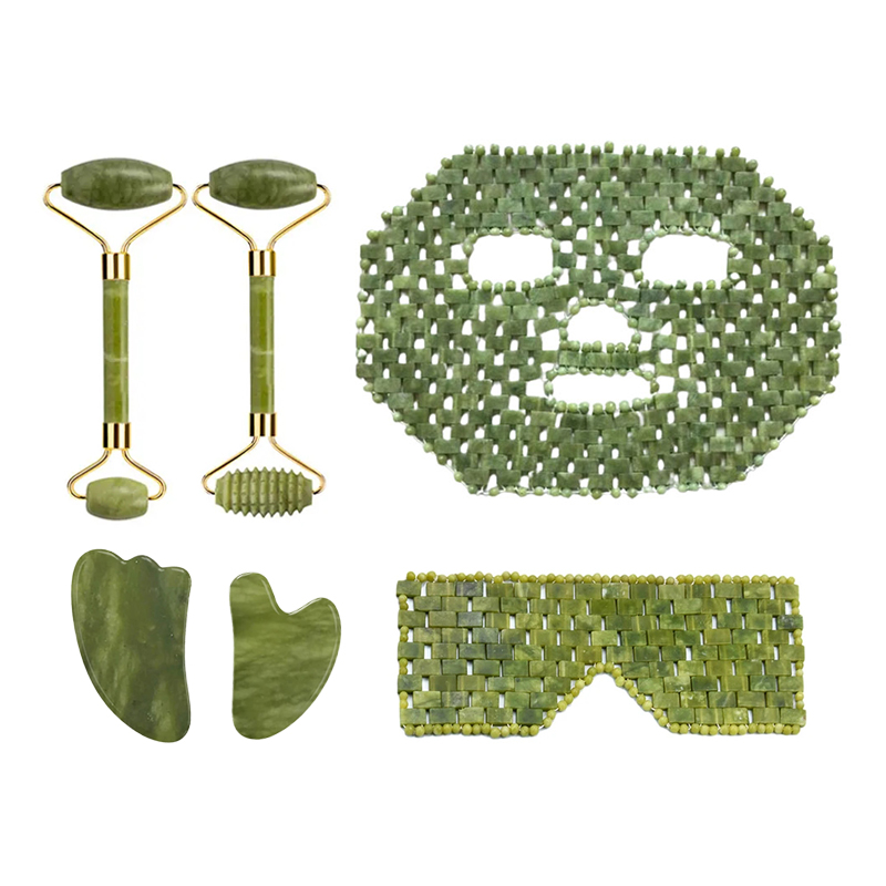 Jade Roller Stone - ธรรมชาติ Xiuyan Jade Facial Mask Gouache