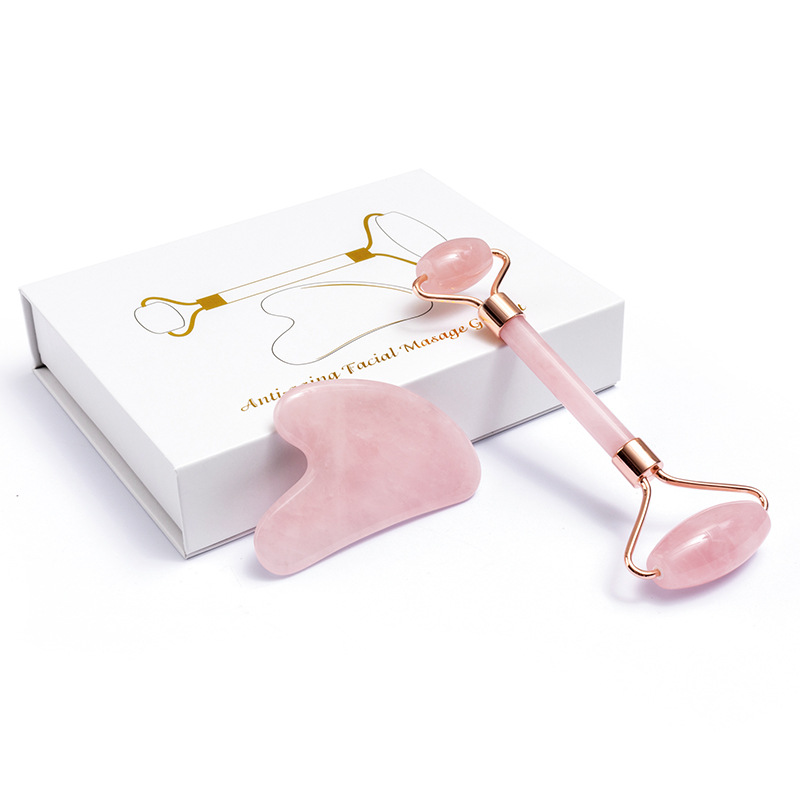 ธรรมชาติ Rose Quartz Jade Roll - Jade Roller Stone บทวิจารณ์และราคา