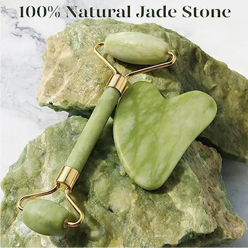 ลูกกลิ้งหยกธรรมชาติ Gua Sha ชุ - Jade Roller Stone บทวิจารณ์และราคา