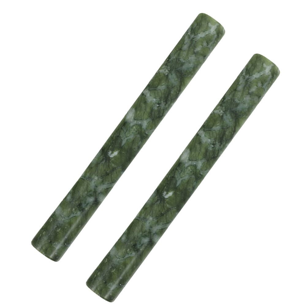 ลูกกลิ้งแป้งหินธรรมชาติ 2 ชิ้น - Jade Roller Stone บทวิจารณ์และราคา