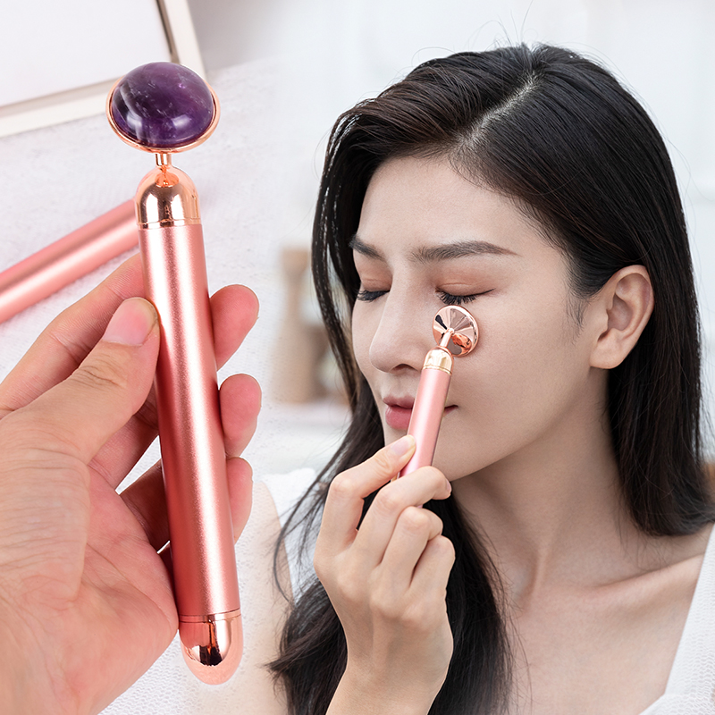 ลูกกลิ้งหินธรรมชาติทองคำสีกุหล - Jade Roller Stone บทวิจารณ์และราคา